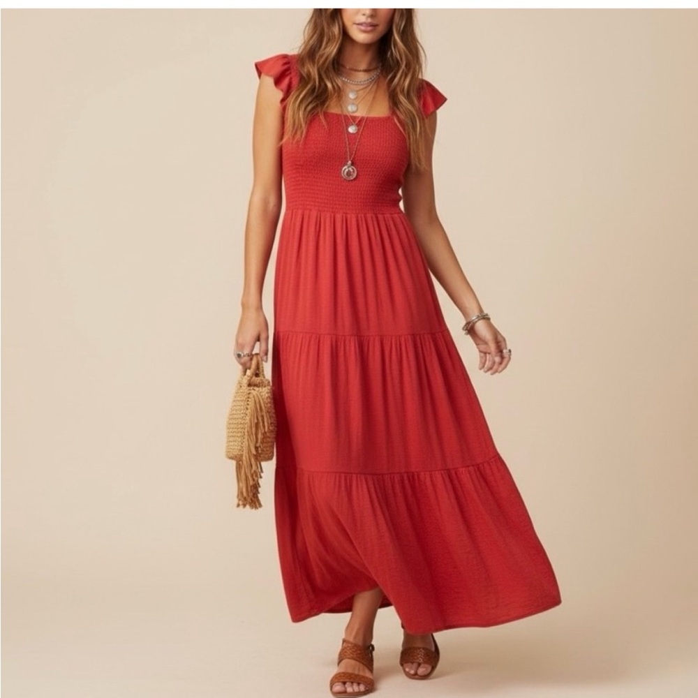 Lucky Brand tiered maxi dress